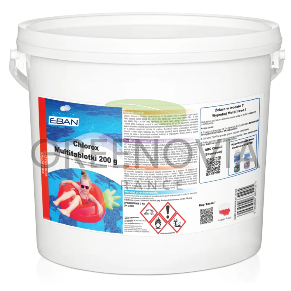 Chlorox Multitabs 200g – Chlore Multifonction Piscine | 3kg