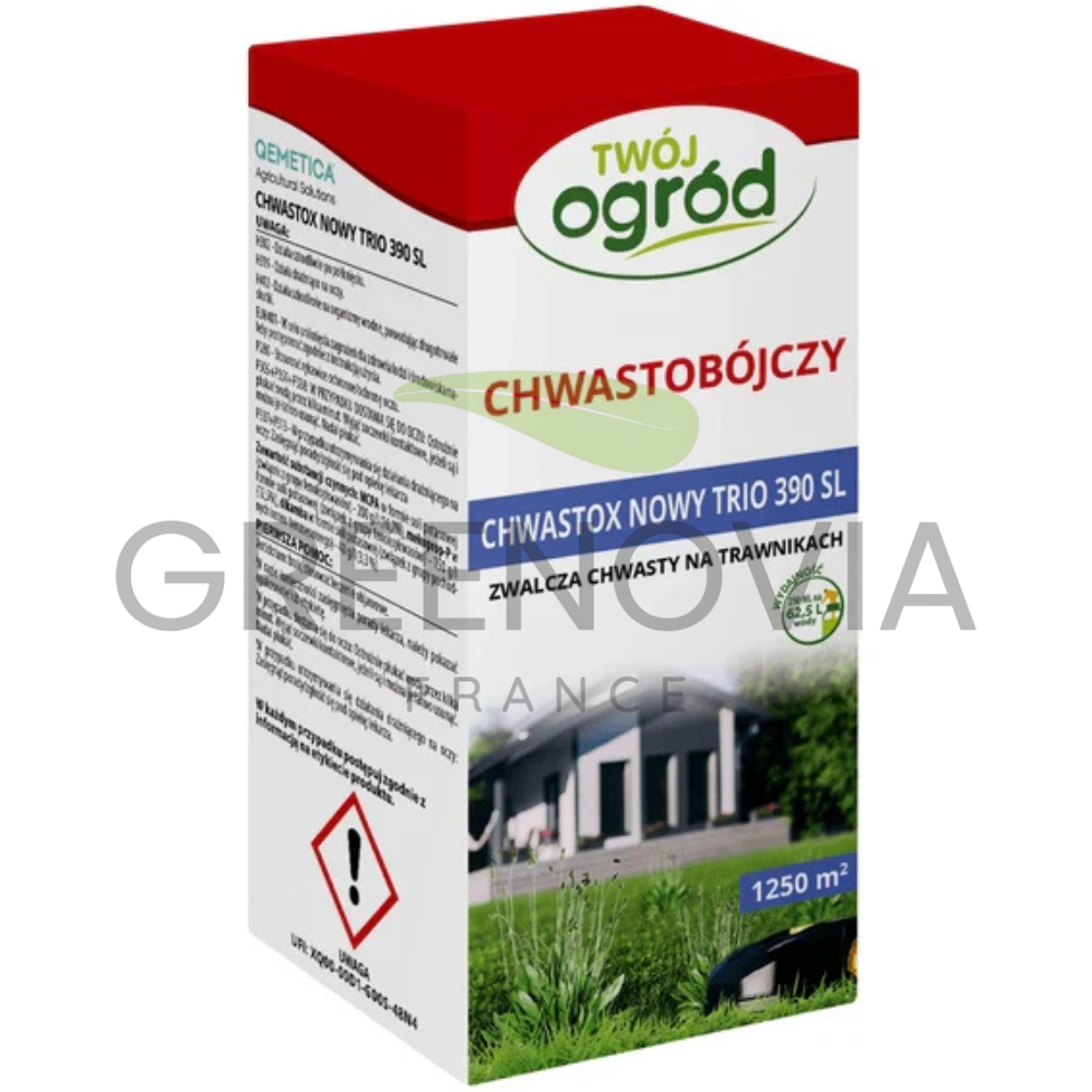 Chwastox Nowy Trio 390 SL 250ml – Herbicide sélectif triple action pour pelouses