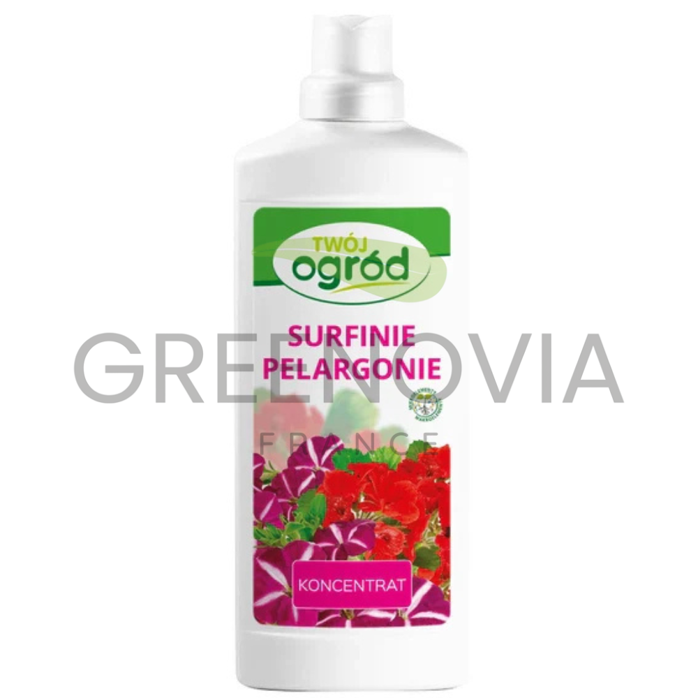 Engrais Liquide Surfinias et Géraniums 900ml - Floraison Continue et Couleurs Vives