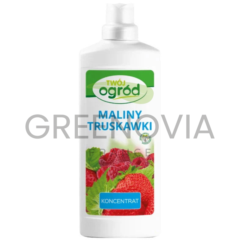 Engrais liquide pour framboises et fraises 900ml – Favorise floraison et récolte