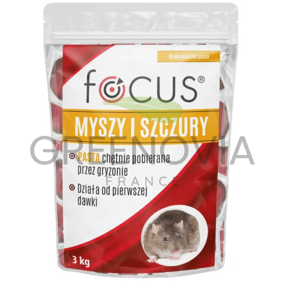 FOCUS Granulé Rodenticide Souris & Rats – Grand Format 3kg