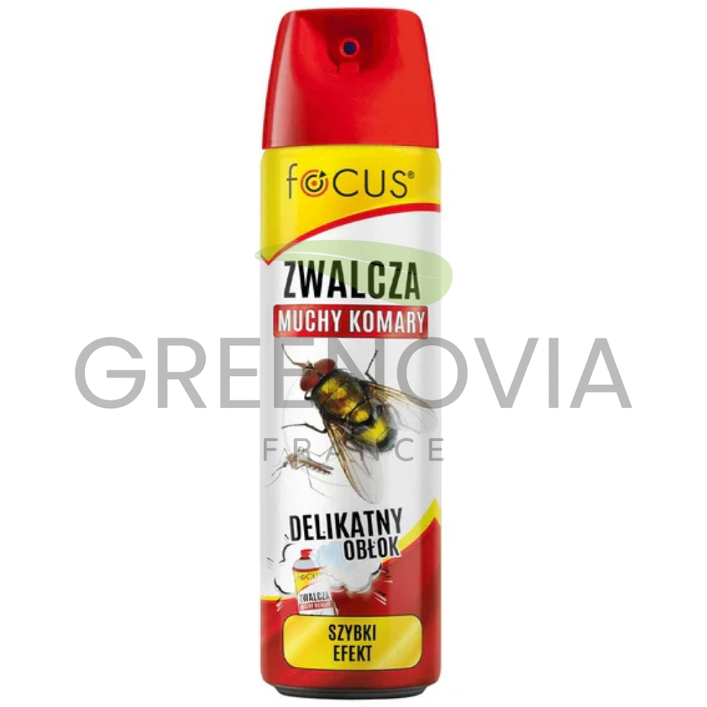 Focus AE Aérosol Mouches et Moustiques 300ml - Protection Rapide Intérieur