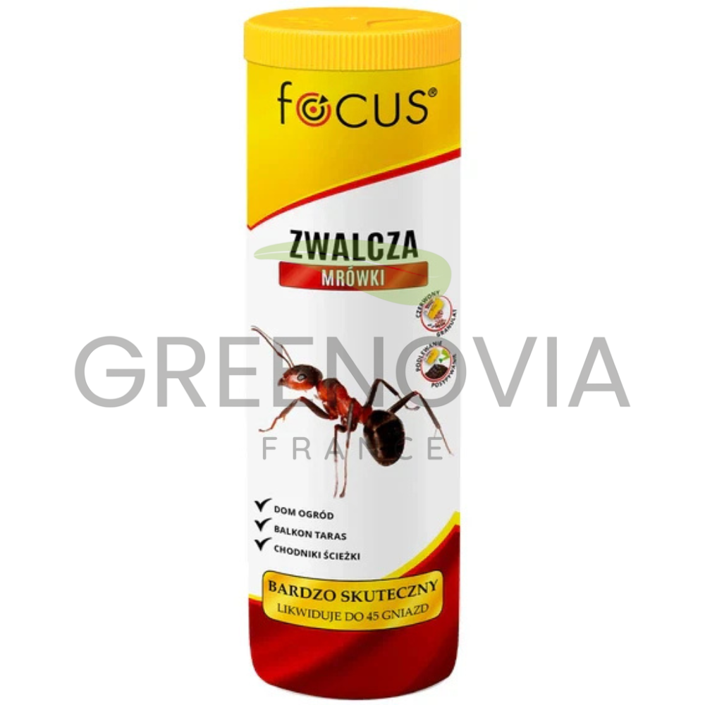 Focus Granulés anti-fourmis 450g – Boîte à saupoudrer pratique et efficace