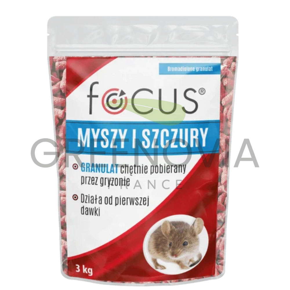 Focus Pasta 3kg – Appât rodenticide professionnel contre rats et souris